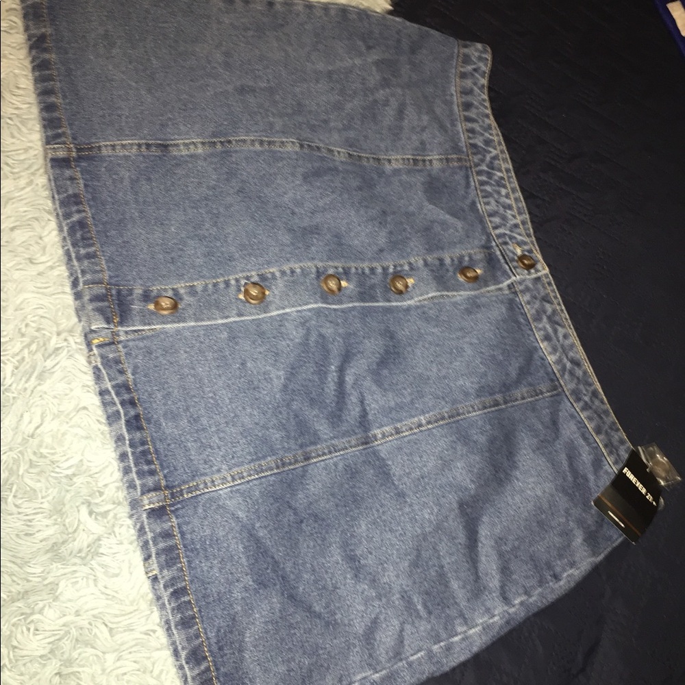 Denim Button Down Skirt